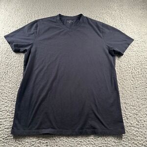 Mott & Bow Men's Navy Blue Medium Cotton‎ V-Neck T-Shirt
